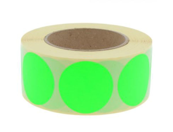 Picture of Marking Label Bright Green Sticker Roll - 50mm
